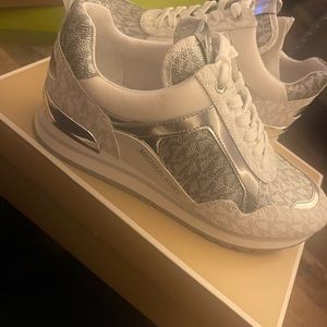 Silver Michael Kors shoes 7.5